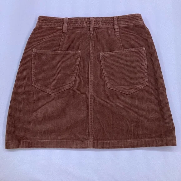 Hollister Ultra High-Rise Brown Corduroy Skirt - Picture 6 of 7